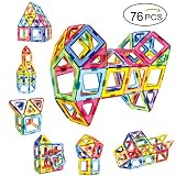 Magnetic Constructionセットおもちゃブロックと教育Stacking Toys for Adults and Toddlers 76ピース(子over 3年古い)