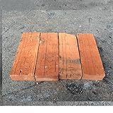 アンティークレンガ 半丁型 195×67×30(mm) 18個セット レッドブラウン