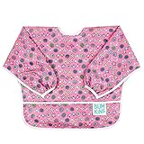 bumkins(バンキンス)スリーブビブ USA発お食事用防水長袖ビブ 6～24ヶ月 ひもタイプ Love Birds(ピンク) SU740