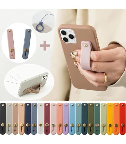 Amazon | uxcell 電話ループ フィンガーホルダー シリコン製携帯