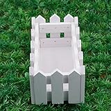 Kicode フラワーポットプラント 花デバイス ミニフェンス ハウスインテリア 木製の窓 ガーデンデッキ 白