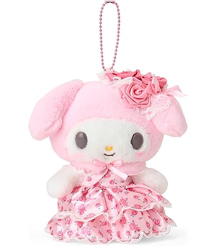 サンリオ　ホワイトフリル　ハローキティ　マスコットホルダー　ぬいぐるみ ハローキティ ホワイトフリルデザインシリーズ ぬいぐるみ マスコット