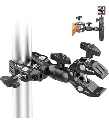 Taisioner Double Mount Clamp Bracket Monitor Magic Socket Arm For Desk Photo Studio Light Stand Phot - View #7