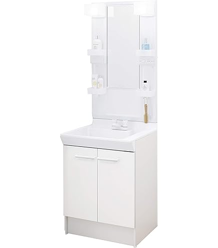TOTO 洗面化粧台　600サイズ　crpc TOTO 洗面台 Vシリーズ 幅600 高さ1800 両開き ホワイト LED1面