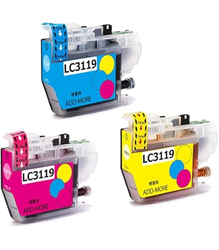 Amazon.co.jp: ブラザー用LC3119 LC3119-4PK (2C/2M /2Y) 互換