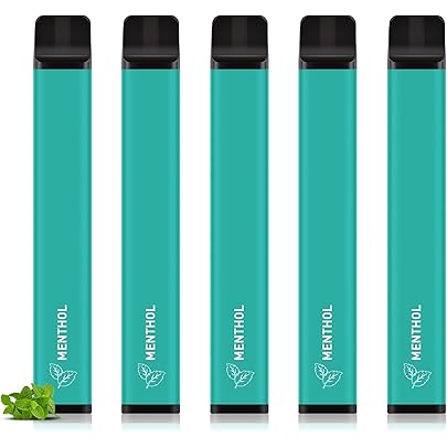 Amazon | 電子タバコ 使い捨て 7500回吸引可能 ZERO スーパー清涼感 5