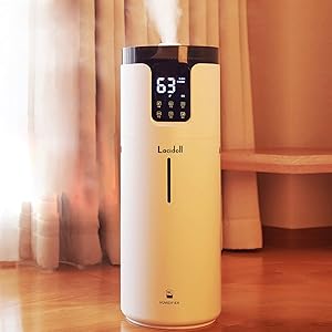 Lacidoll 16L大容量 業務用家庭用加湿器 タワー式 超音波加湿器 噴霧器 部屋 保湿 上から給水 お手入れ簡単…