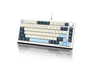 ATTACK SHARK K85 ラピッドトリガー 75％ゲーミングキーボード 磁気スイッチ メカニカルキーボード ガスケットマウント ホットスワップ対応 アンチゴーストPBTキーキャップ ホットスワップ TKL 82キー ノブ付き 有線Type-C