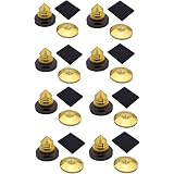 GeeSo 金属 製 金メッキ インシュレーター スパイク 受け インシュレーター 8個 セット 音質 スピーカー オーディオ 向上 改善