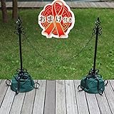 おまけ付（おもし2個）：クローズゲートポール2本とチェーン1本のセット ノーブランド品