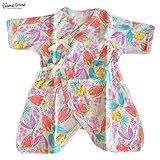 オーシャンアンドグラウンド｜ベビーコンビ肌着｜Tropical Time｜ピンク