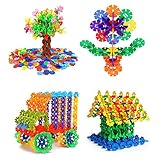 Excellent.advanced? 100pcs DIYスノーフレーク挿入ブロックミックスカラーパズルベビーキッズ教育玩具ギフトのためのビルディングブロック