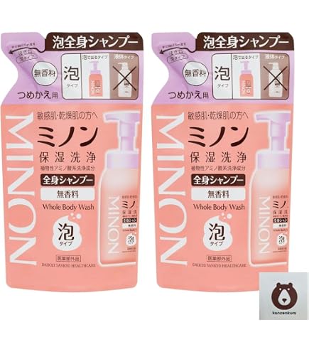 Amazon | ミノン 【セット買い】全身シャンプー泡タイプ 500mL & 詰替