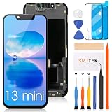 SRJTEK For iPhone 13 Mini IPS 液晶パネル タッチパネルデジタイザー 5.4インチ A2628 A2481 A2626 A2629 A2630 3D タッチスクリーン LCDディスプレイタッチスクリーン デジタイザー 修理パーツ 工具付き