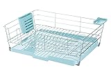 リッチェル 水切りラック ミントブルー シェリー ワイヤー水切りセットL 縦横兼用 抗菌加工