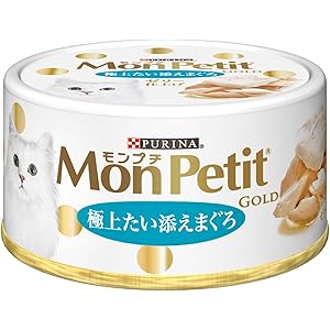 モンプチ ゴールド缶 成猫用 極上たい添えまぐろ 70g×24缶入り (ケース販売) [キャットフード]