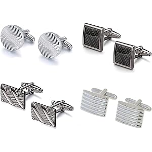 カフスボタン 8点セット 専用ケース付き メンズアクセサリー 高級 おしゃれ スーツ プレゼント