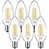 チラツキ少ない シャンデリア E17 口金 40W形相当 電球色 6個セット ホタルスイッチ対応 led電球 シャンデリア電球 シャンデリアled 密閉形器具対応 e17電球 調光器非対応