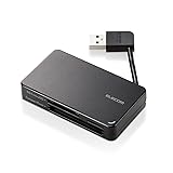 エレコム カードリーダー USB2.0対応 37+5メディア対応 ケーブル長6cm ケーブル収納 SD/microSD/CF他 ブラック MR-K304BK