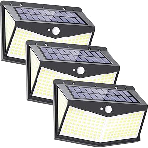 Batoneソーラーセンサーライト【新版212LED 3個セット 10H超長照明】4面発光 光&人感センサー 防犯ライト…
