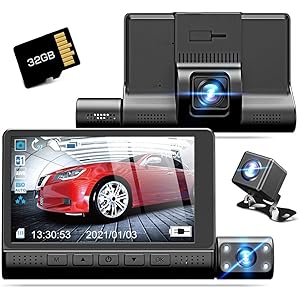 【 Sonyセンサー & 2021進化版& 3カメラ搭載】 ドライブレコーダー 前後カメラ 3カメラ 車内外後同時記録…