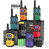 Long Range Walkie Talkies 6 Pack Rechargeable Walkie-Talkies for Adults Long Distance - 2 Way Radios Walkie Talkies FRS Work 