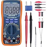 Kuman 6000カウントテスター デジタルマルチメーター オートレンジAC/DC電圧 電流 周波数 抵抗 連続性 ダイオード 静電容量 温度 導通測定テスター ライブラインテスター 過負荷保護 多機能電気測定器 データホードル機能搭載 バックライ