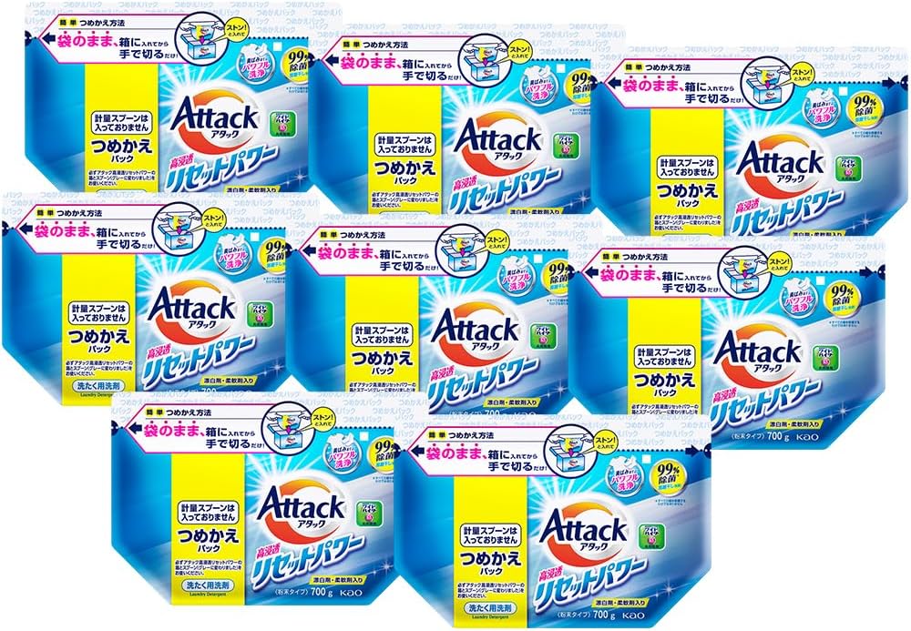 アタック 【ケース販売】高浸透リセットパワー つめかえ用 700g×8個