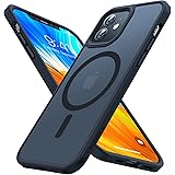 【米軍2024・MagSafe対応】TORRAS iPhone 12/12 Pro 用 ケース 半透明 マグネット搭載 耐衝撃 マット感 黄ばみなし ストラップホール付き マグセーフ対応 ワイアレス充電対応 マットブラック Guardian-Mag…