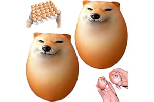 Shibako(シバコ) シバコ 犬用スクイーズエッグ シバキ 犬用エッグトイ クリエイティブ柴子スクイーズおもちゃ ゆっくり上昇するフィジェットトイ 減圧感覚おもちゃ (2、ソフト)