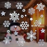 クリスマススノーフレークの静電気ステッカー クリスマス ガラスシール 雪 スノーフレーク 壁飾 装飾品 インテリア