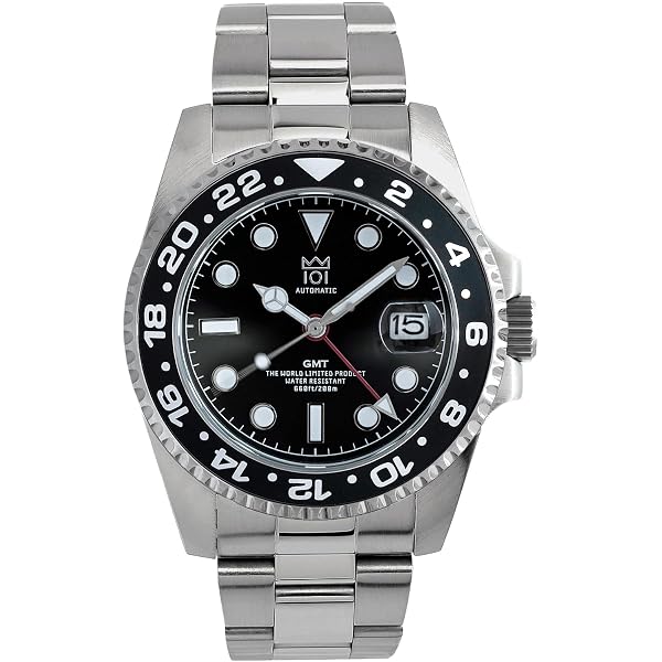 Amazon | Bliger 40mm ブラックダイヤル セラミックベゼル ローズ