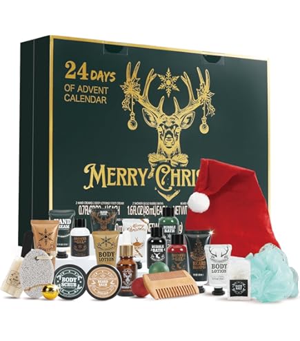 Men Beard Advent Calendar With 12 Day Beard Grooming Kits - View #4