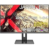 【ECサイト限定】 JAPANNEXT 27インチ ゲーミングモニター JN-i27G120U2-HSPC6【2年保証】 | IPSパネル,120Hz/1ms(MPRT)対応,4K,HDMI2.1,DP,USB-C,sRGB:100%,HDR400相