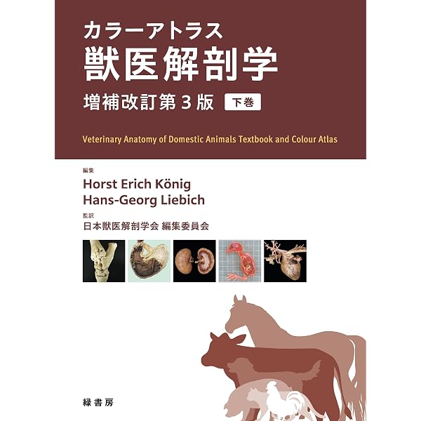 Amazon.co.jp: カラーアトラス獣医解剖学 増補改訂第2版 上巻 : カラー 
