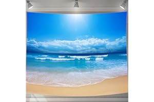 U-SITU タペストリー インテリア 壁飾り 壁掛け 自然景色 青海 青空 オシャレ 布ポスター 雰囲気転換 背景 多機能 のれん カバー 目隠し（サイズ：幅150×丈100cm）カラー：63A