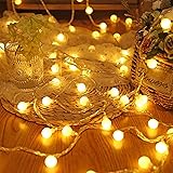 GOODCHI フェアリーライト電飾led イルミネーションライト 可愛くて小さなボール 電池式 ワイヤーライト 6M40個 LEDライト 防水 クリスマスオーナメント 結婚式 誕生日 キャンプ用 パーティー電飾 (ボール)