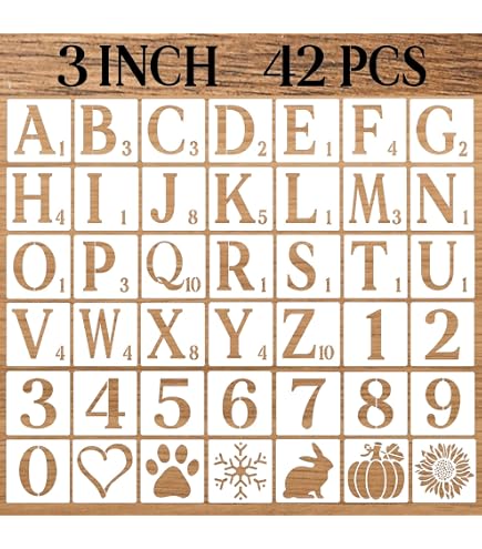 thumbnail image 2 of Westcott LetterCraft Stencil, Nueva Font, 3/4-Inch And 1 2 of 13