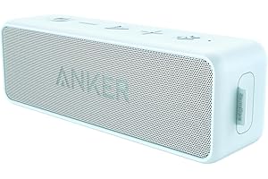 Anker SoundCore 2 (USB Type-C充電 12W Bluetooth 5 スピーカー 24時間連続再生)【完全ワイヤレスステレオ対応/強化された低音 / IPX7防水規格 / デュアルドライバー/マイク内蔵】(アイスブルー)