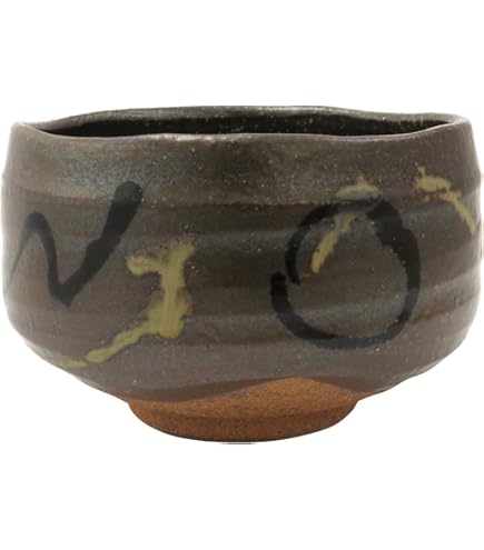 Amazon｜黒楽朱茶碗(匠楽作) 【11.5×8.5㎝】 桐箱 日本製｜抹茶碗 