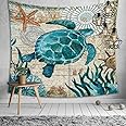 ジャション ウミガメ 壁掛けタペストリー 海アニマル 海洋生物 壁飾り 家 リビングルーム ベッドルーム 部屋 おしゃれ飾り 150Ｘ130ＣＭ