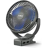 10000mAh Portable Rechargeable Clip on Fan, 8 inch Battery Operated Fan, 24 Hours Work Time, 4 Speeds Personal Fan, Ideal for