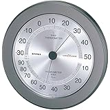 エンペックス気象計 温度湿度計 スーパーEX 温湿度計 壁掛け用 日本製 メタリックグレー EX-2737