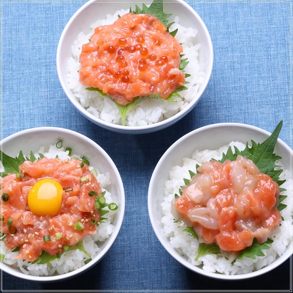 流水解凍でご自宅で手軽に♪ 三種のサーモン海鮮丼セット(3種×各2食) サーモン いくら サーモンユッケ いか