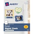 Avery Printable Magnet Sheets, 8.5" x 11", Inkjet Printer, 5 White ...