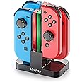 ジョイコン Joy-Con 充電 スタンド Nintendo Switch用 4台同時充電可能 KINGTOP ニンテンドー スイッチ 充電ホルダー チャージャー 充電指示LED付き 日本語説明書付き