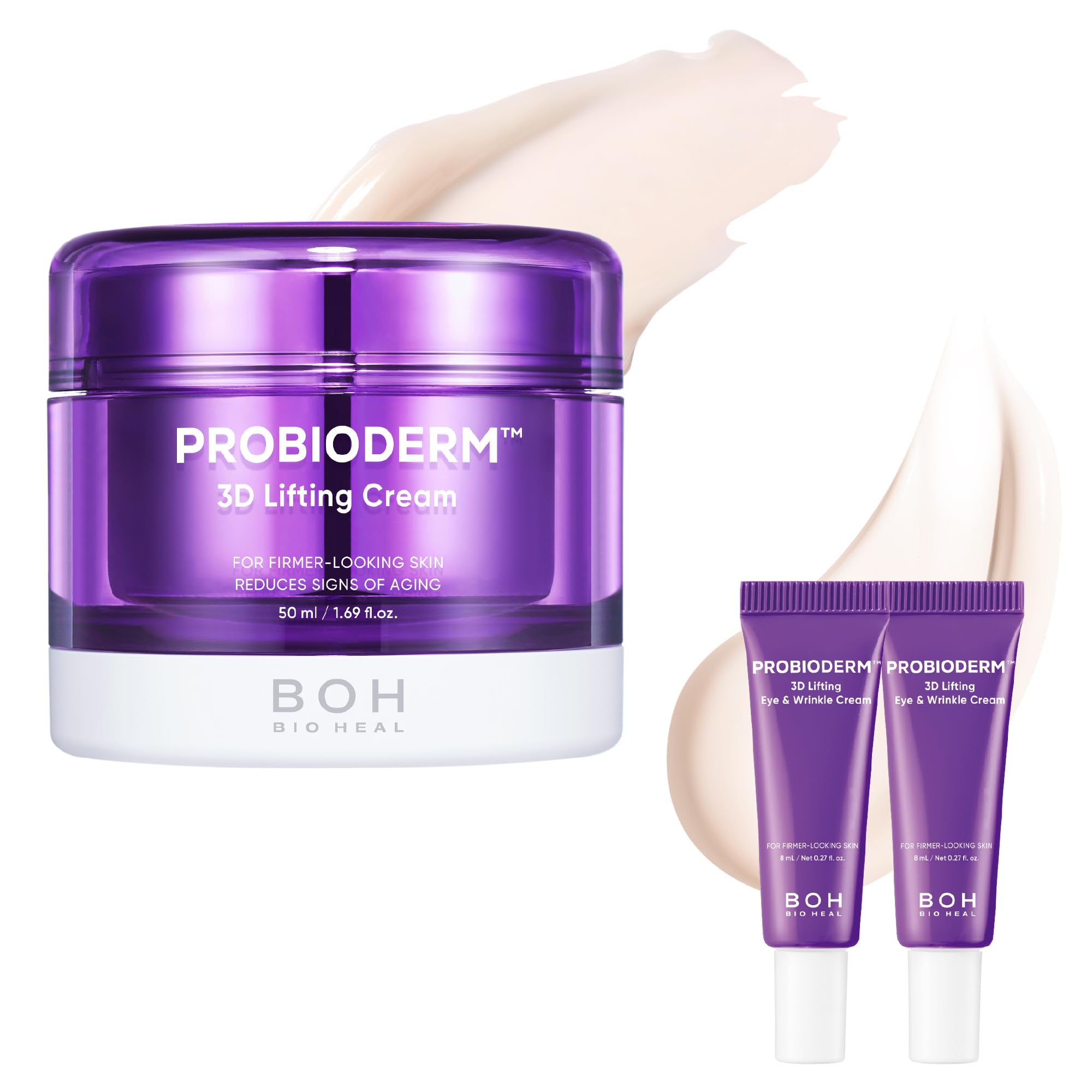バイオヒールボ(BOH) プロバイオダーム 3Dリフティングクリーム 50mL + ミニ アイ&リンクルクリーム 16mL セット | ハリ,保湿クリーム,エイジングケア,ペプチド,アイクリーム