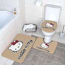 Amazon｜トイレマット ハローキティ 3点セット フタカバー バスマット 