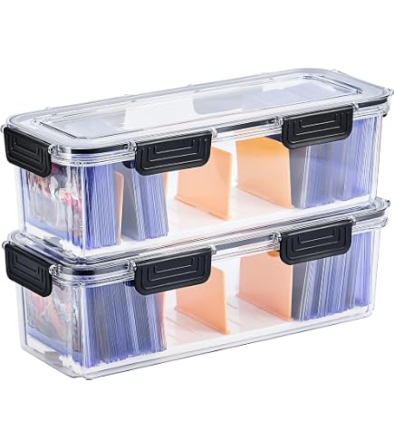 BCW 2-Row Graded Card Bin – Gray Plastic Storage Box For Trading Cards, Free Shipping
