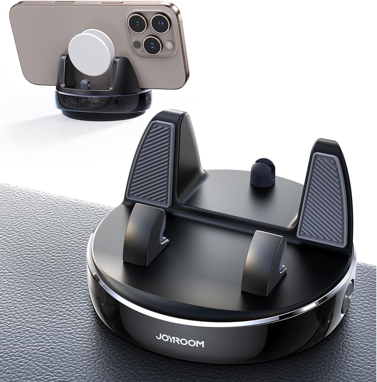 JOYROOM 携帯ホルダー 車 ダッシュボード用車載スマホホルダー【360度回転・30度調整】 車用スマホホルダー 滑り止め ナノゲル吸着 粘着式 スマホスタンド 6〜16mm対応 PopGrip対応 iPhone/Android/Samsung/